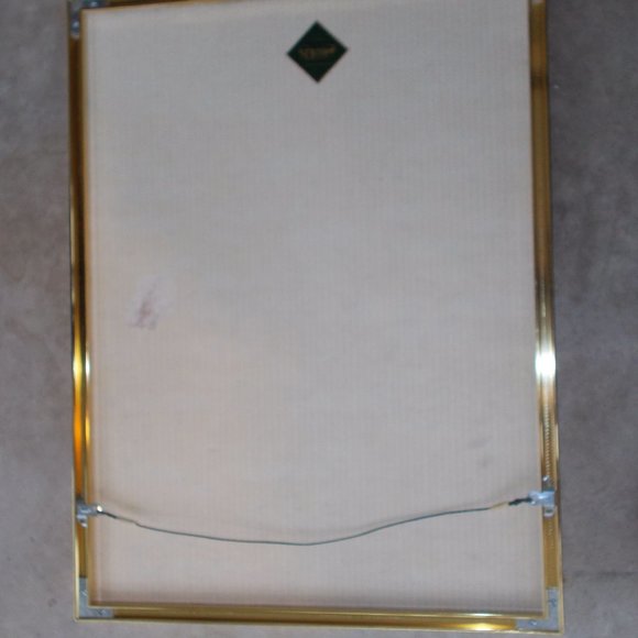 EUC Large Duck print in gold metal frame approximately 24 1/4"x 18 1/4"x1" - Picture 3 of 7